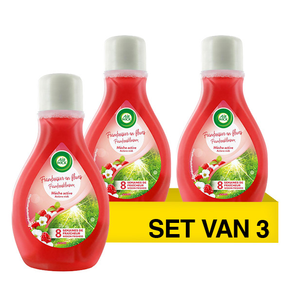 Aanbieding: Air Wick Fresh'n up Framboos & Bloesem Luchtverfrisser (3 stuks à 375 ml) SAI00062 - 1
