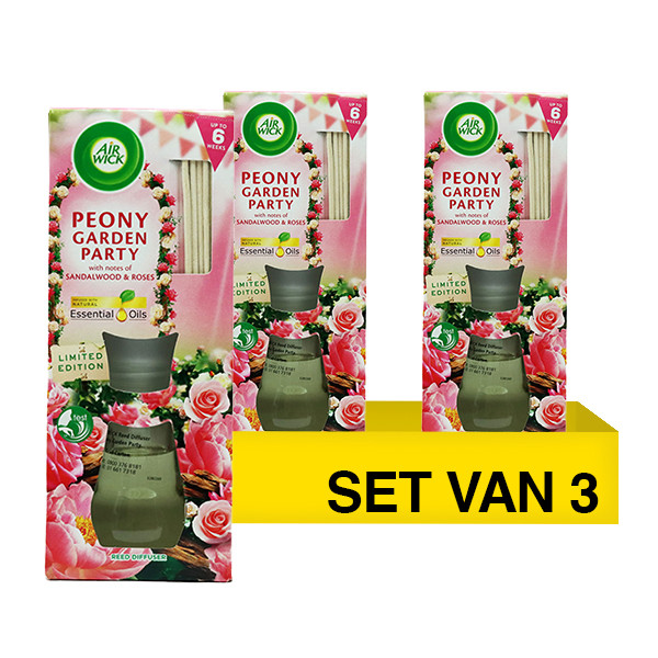 Aanbieding: Air Wick Geurstokjes Peony Garden Party (3 stuks à 42 ml) SAI01100 - 1