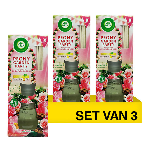 Aanbieding: Air Wick Geurstokjes Peony Garden Party (3 stuks à 42 ml) SAI01100 - 1