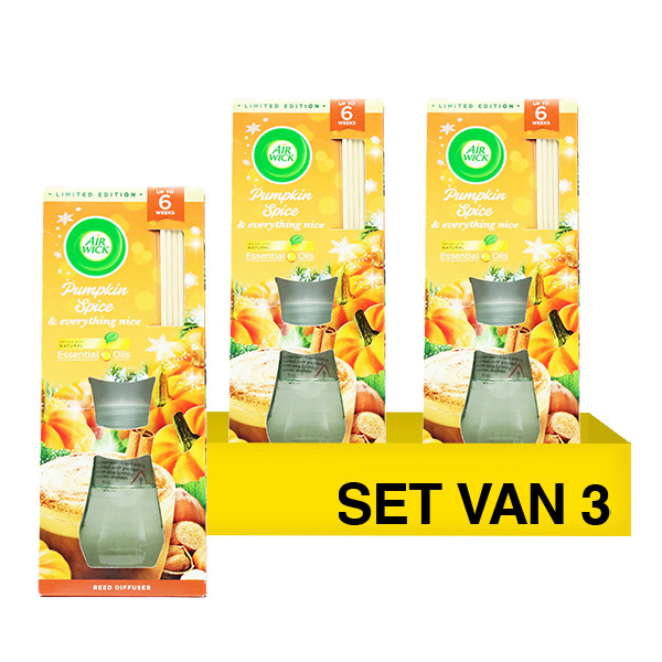 Aanbieding: Air Wick Geurstokjes Pumpkin Spice (3 stuks à 42 ml) SAI01102 - 1