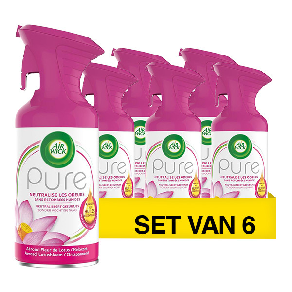Aanbieding: Air Wick Pure Luchtverfrisser Essential Oil Lotus (6 stuks à 250 ml) SAI01048 - 1
