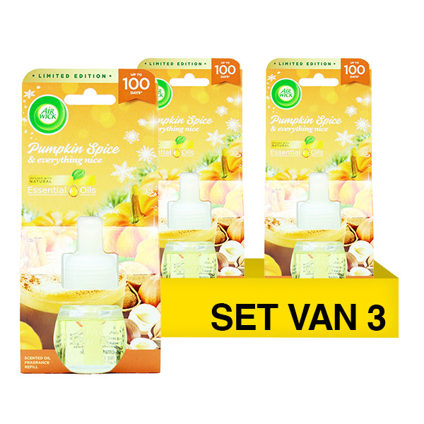 Aanbieding: Air Wick Aroma Diffuser Navulling Pumpkin Spice (3 stuks à 19 ml) SAI01088 - 1
