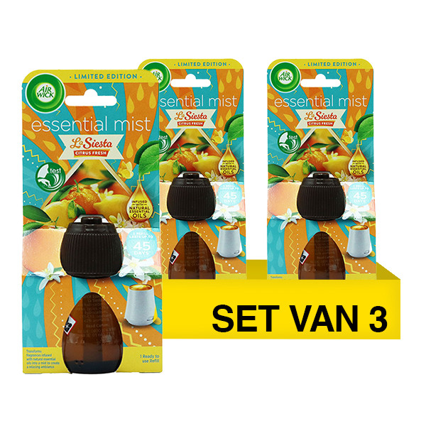 Aanbieding: Air Wick Essential Mist Diffuser Navulling La Siesta (3 stuks à 20 ml) SAI01092 - 1