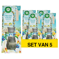 Aanbieding: Air Wick Essential Oils Reed Diffuser Oasis (5 verpakkingen à 20 ml) SAI01058