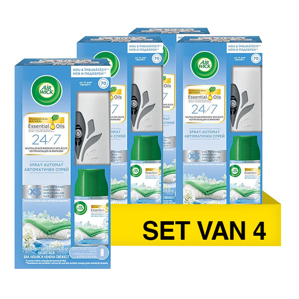 Aanbieding: Air Wick Freshmatic Houder + Navulling Cool Linen (4 stuks à 250 ml) SAI01107 - 1