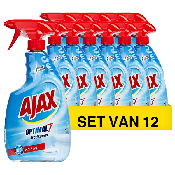 Ajax Aanbieding: 12x Ajax Badkamer spray Optimal 7 (750 ml)  SAJ00034 - 1