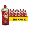 Aanbieding: 12x Ajax allesreiniger rode bloem (1225 ml)