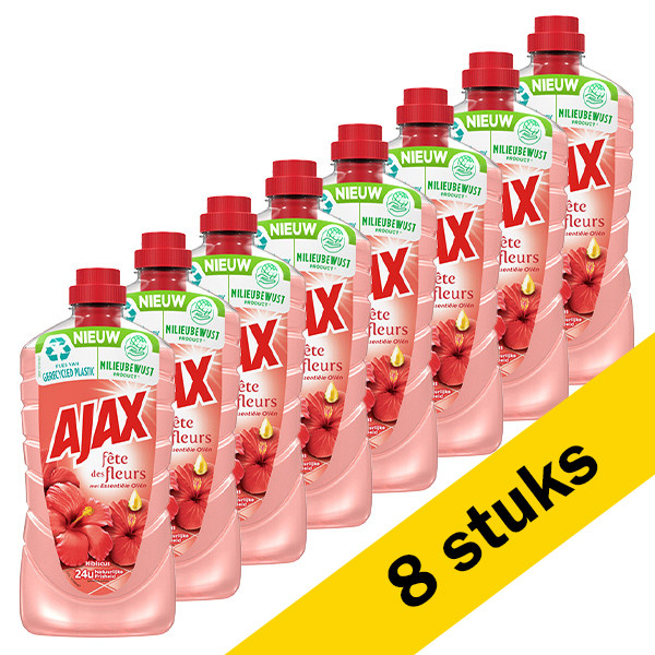 Ajax Aanbieding: 8x Ajax allesreiniger hibiscus (1000 ml)  SAJ00029 - 1