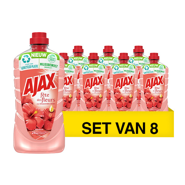 Ajax Aanbieding: 8x Ajax allesreiniger hibiscus (1000 ml)  SAJ00029 - 1