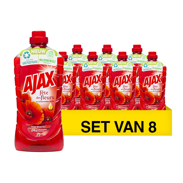 Ajax Aanbieding: 8x Ajax allesreiniger rode bloem (1000 ml)  SAJ00033 - 1