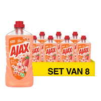 Aanbieding: Ajax Allesreiniger Fête Des Fleurs Peach (8 stuks à 1 liter) SAJ00063
