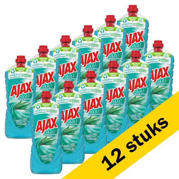 Ajax Aanbieding: Ajax allesreiniger Eucalyptus (12 flessen van 1,25 liter)  SAJ00053 - 1