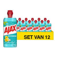 Ajax Aanbieding: Ajax allesreiniger Mediterranean - Lagoon Flowers (12 flessen van 1 liter)  SAJ00059