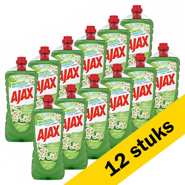 Ajax Aanbieding: Ajax allesreiniger White flower (12 flessen van 1,25 liter)  SAJ00051 - 1