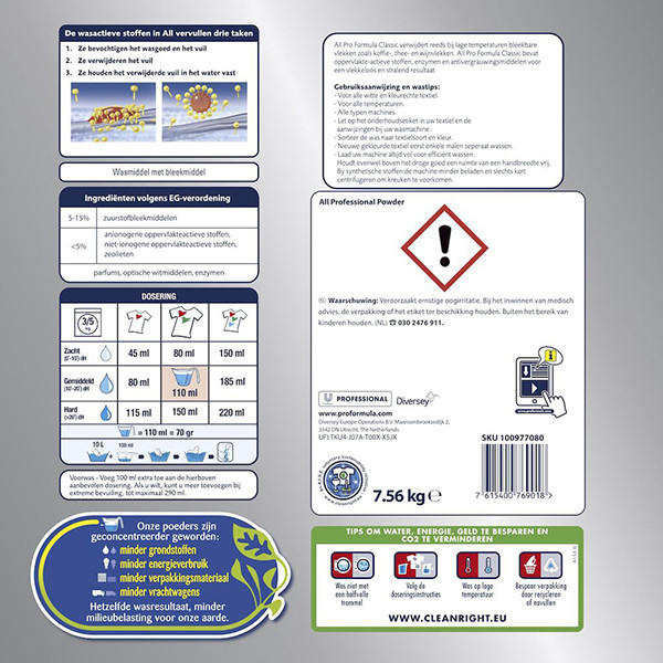 Aanbieding: All Professional Waspoeder 7,56 kg (2 stuks - 216 wasbeurten) SAL01187 - 2