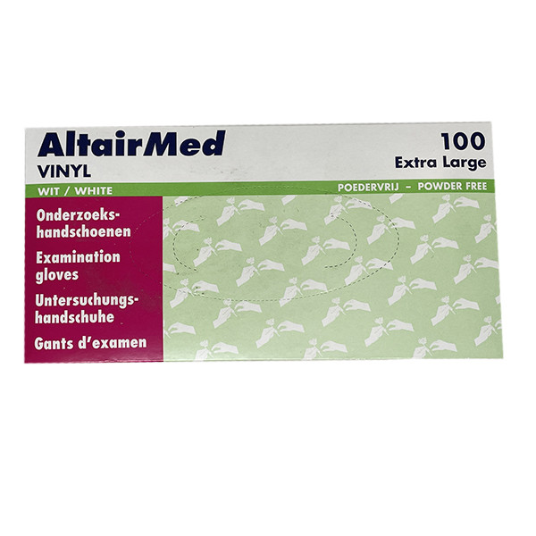 Altairmed Vinyl handschoen maat XL poedervrij (AltairMed, wit, 100 stuks)  SME00118 - 1