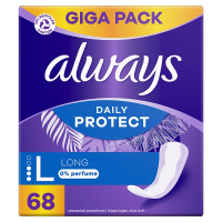 Always Daily Protect 0% Parfum Long Giga Pack (68 stuks)  SAL01054