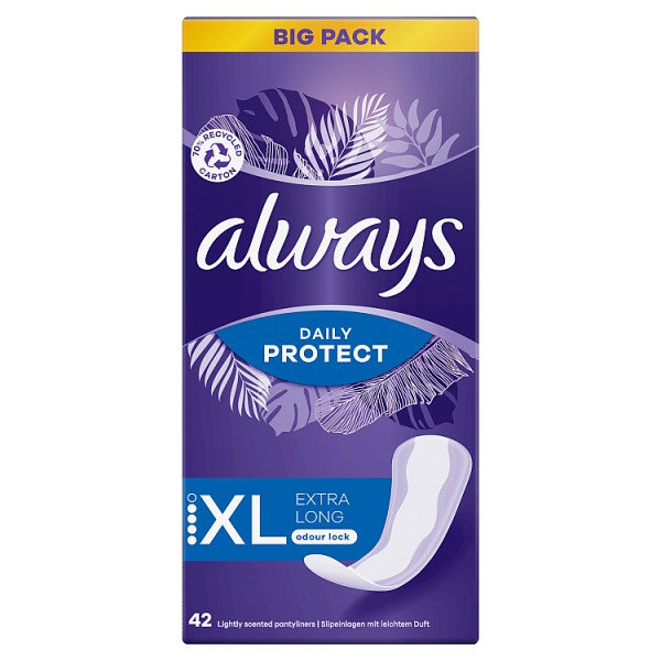 Always Daily Protect Extra Long Odour Block Technologie Inlegkruisjes Extra Large (42 stuks)  SAL01038 - 1