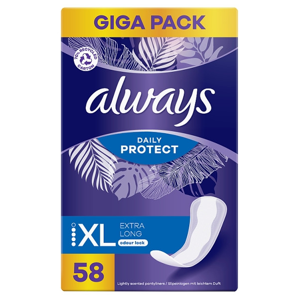 Always Daily Protect Odour Block Technologie Extra Long Inlegkruisjes (58 stuks)  SAL01050 - 1