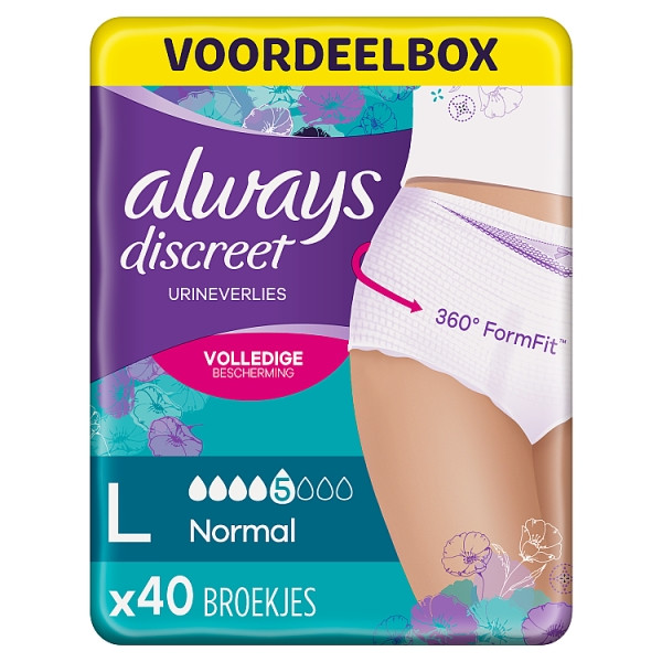 Always Discreet Incontinentiebroekjes Normal Large (40 stuks)  SAL01070 - 1