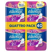 Always Platinum Long Maandverband Maat 2 Quattro Pack (40 stuks)  SAL01124