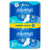 Always Ultra Day & Night Maandverband Maat 3 Jumbo Pack (20 stuks)  SAL01138