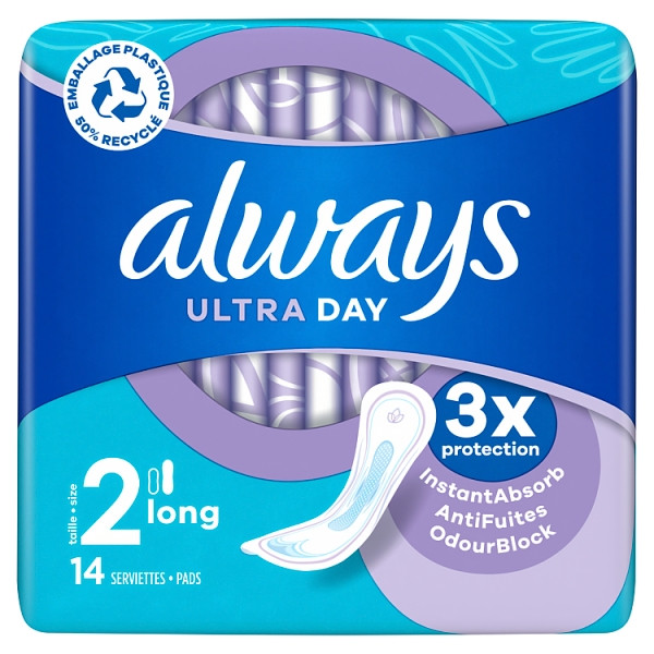 Always Ultra Day Long Maandverband Maat 2 (14 stuks)  SAL01144 - 1