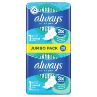 Always Ultra Day Normal Maandverband Maat 1 Jumbo Pack (28 stuks)  SAL01160