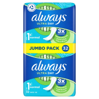 Always Ultra Day Normal Maandverband Maat 1 Jumbo Pack (32 stuks)  SAL01152