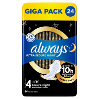 Always Ultra Secure Night Maandverband Maat 4 Giga Pack  (24 stuks)  SAL01170