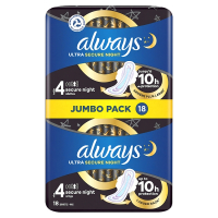 Always Ultra Secure Night Maandverband Maat 4 Jumbo Pack  (18 stuks)  SAL01168