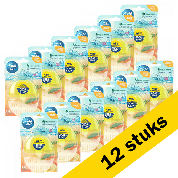 Aanbieding: Ambi Pur 5-in-1 Toiletblok Lemon & Mandarin (12 stuks) SAM00040 - 1