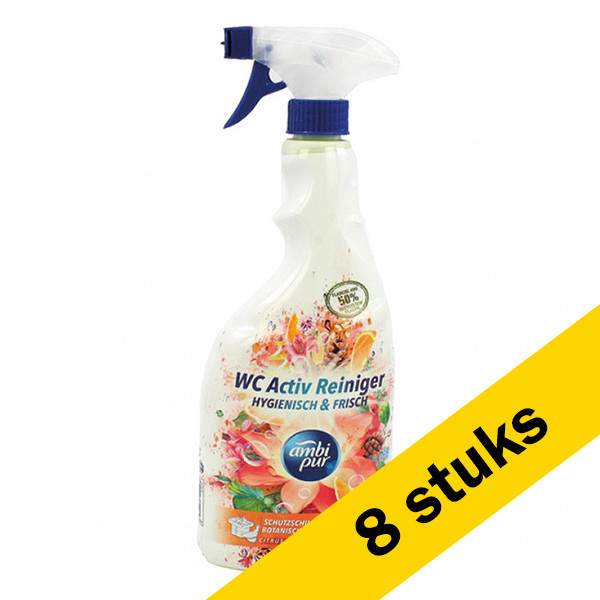 Ambi-Pur Aanbieding: Ambi Pur Active Toiletcleaner spray Citrus & Waterlily (8 flessen - 750 ml)  SAM00046 - 1