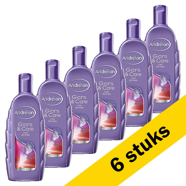 Andrelon Aanbieding: 6x Andrélon Glans & Care shampoo (300 ml)  SAN00335 - 1