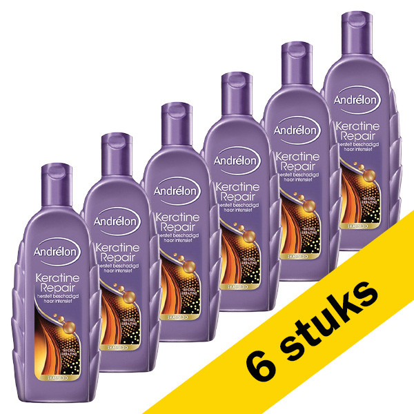 Andrelon Aanbieding: 6x Andrélon Keratine repair shampoo (300 ml)  SAN00339 - 1