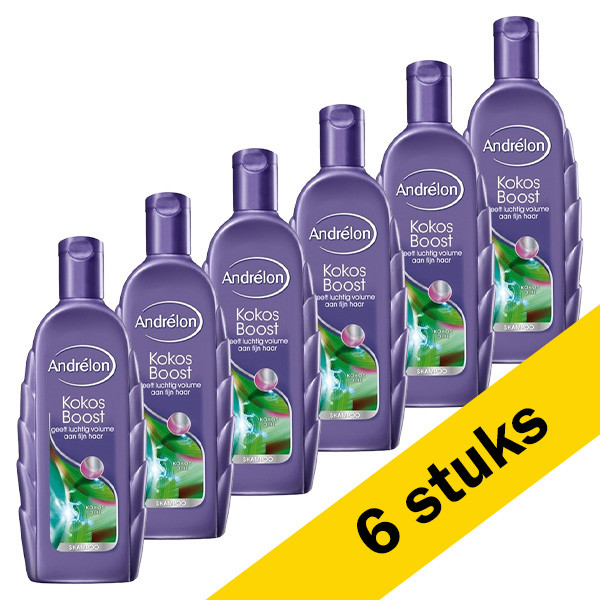 Andrelon Aanbieding: 6x Andrélon Kokos boost shampoo (300 ml)  SAN00340 - 1