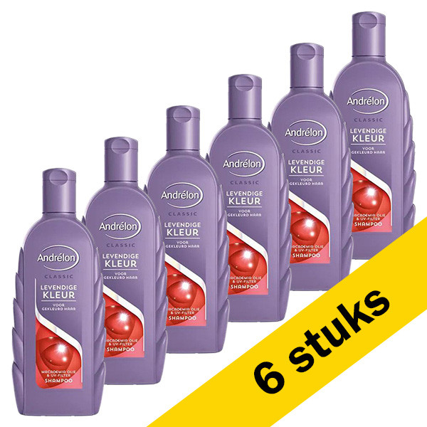 Tether diefstal Inconsistent Aanbieding: 6x Andrélon Levendige Kleur shampoo (300 ml) Andrelon  123schoon.nl