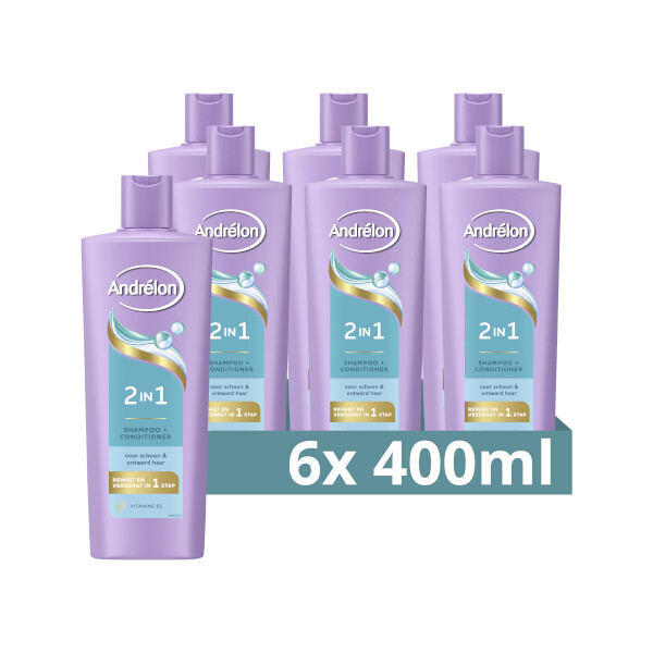 Aanbieding: Andrélon 2-in-1 Shampoo (6 stuks à 400 ml) SAN00630 - 1