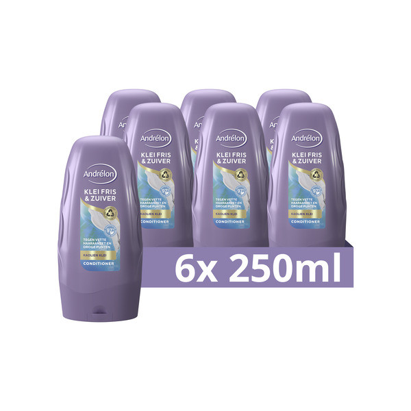 Andrelon Aanbieding: Andrélon Conditioner Klei Fris & Zuiver (6x 250 ml)  SAN00392 - 1