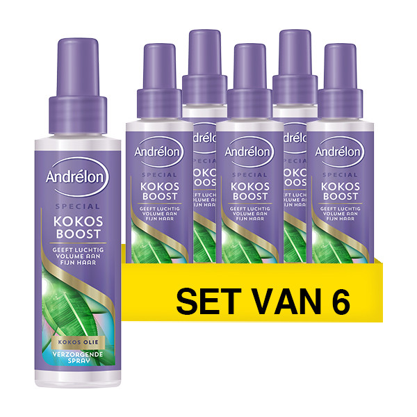 Andrelon Aanbieding: Andrélon Kokos Boost verzorgende spray (6x 125 ml)  SAN00330 - 1