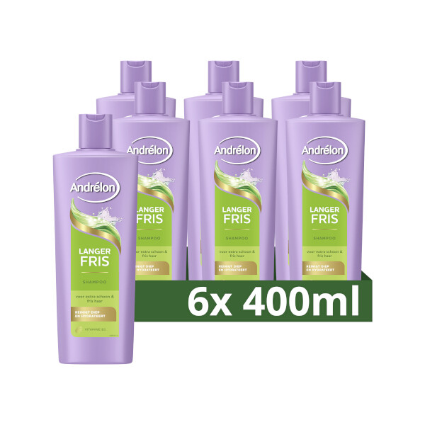 Aanbieding: Andrélon Langer Fris Shampoo (6 stuks à 400 ml) SAN00632 - 1