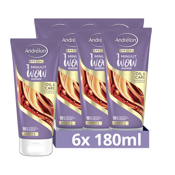 Andrelon Aanbieding: Andrélon Masker Oil & Care (6x 180 ml)  SAN00410 - 1