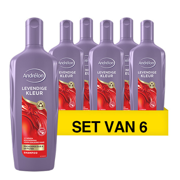 Andrelon Aanbieding: Andrelon Shampoo Levendige Kleur (6 stuks - 300 ml)  SAN00496 - 1