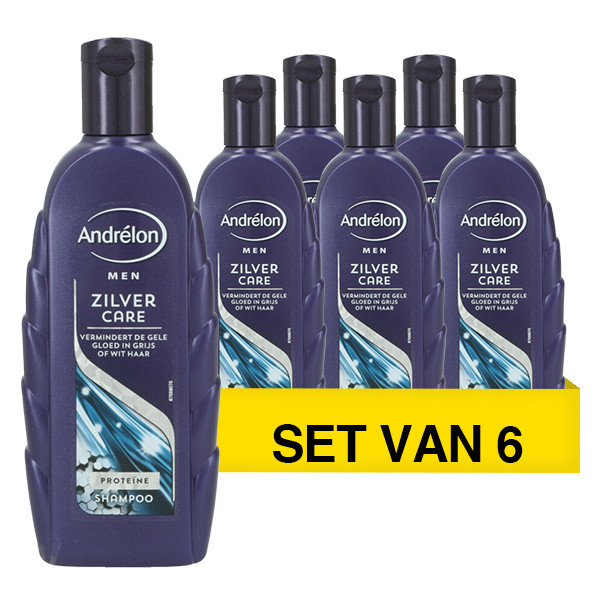 Andrelon Aanbieding: Andrelon Zilver Care Men Shampoo (6 stuks - 300 ml)  SAN00518 - 1