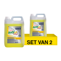 Andy Aanbieding: Andy Pro Formula Vloeibaar Allesreiniger Geconcentreerd Citroen Fris (2 stuks - 5 liter)  SAN00488