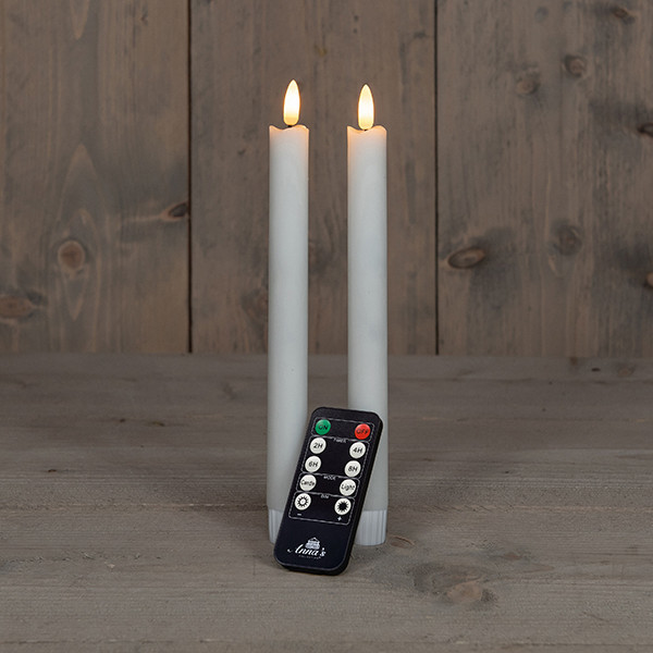 Led Dinerkaars 23 cm | Wit | 3D vlam | 2 stuks | 123led LCO00128 - 1