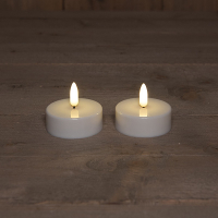 Anna Collection Led Waxinelicht 4,5 cm x 6 cm | Wit | 3D vlam | 2 stuks LCO00206