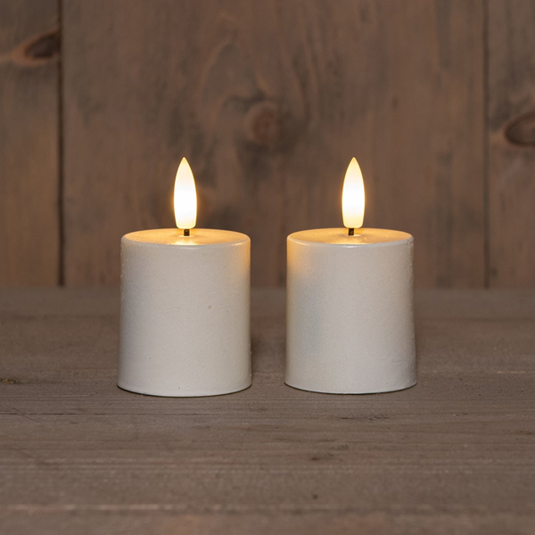 Anna Collection Led Waxinelicht 4,5 x 8 cm | Wit | 3D vlam | 2 stuks LCO00245 - 1
