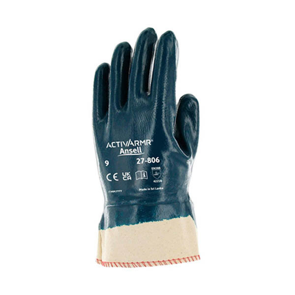 Ansell ActivArmr 27-806 Nitril Werkhandschoen blauw/wit Maat 10/XL (12 paar) SSA07069 - 1