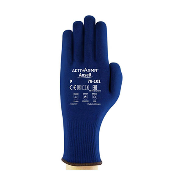 Ansell ActivArmr 78-101 Isolerende Werkhandschoen | Blauw | Maat 9/L (12 paar) SSA07104 - 1